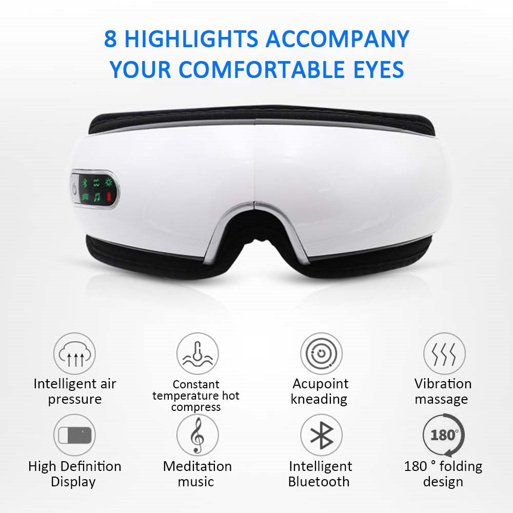 Smart Eye Massager with Heat, Vibration & Air Pressure