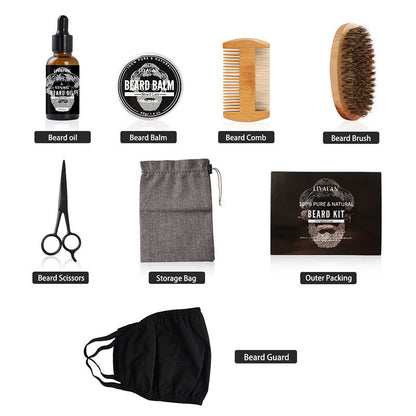 Beard Growth & Grooming Kit for Men – 7-in-1 Set