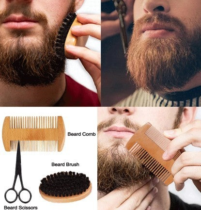 Beard Growth & Grooming Kit for Men – 7-in-1 Set