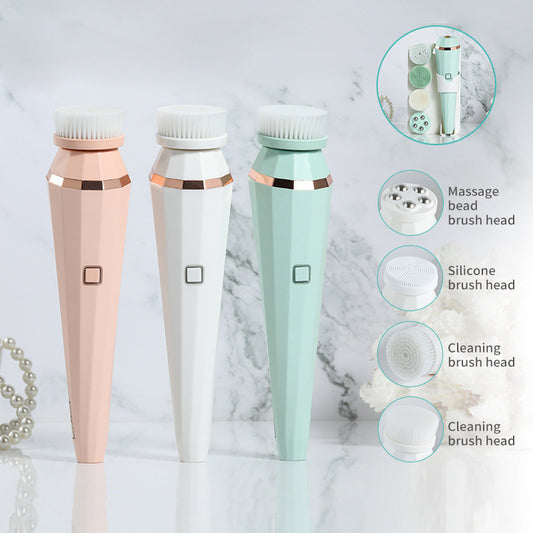 4-in-1 Electric Facial Cleansing Brush – USB Rechargeable