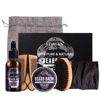 Beard Growth & Grooming Kit for Men – 7-in-1 Set